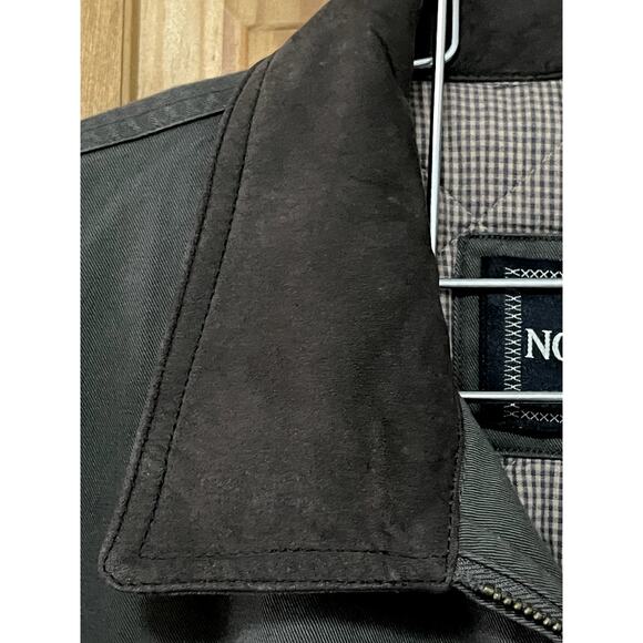 North Bay Leather Collar Jacket -‎ Men's Size M Olive - Picture 4 of 14